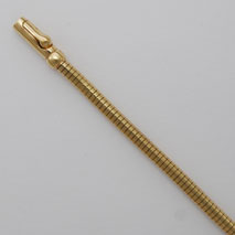 18K Yellow Gold Boa Snake 3.2mm Chain, Crocodile Clasp