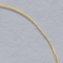 18K Yellow Gold 5 Wire Choker, Bayonet Clasp