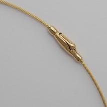 18K Yellow Gold Cablewire 1.1mm Chain, Crocodile Clasp