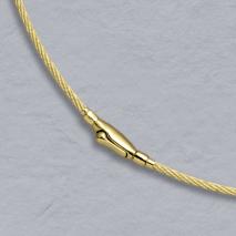 18K Yellow Gold Cablewire 1.5mm Chain, Crocodile Clasp
