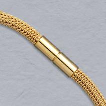 18K Yellow Gold Foxtailmesh 5.6mm Chain, Bayonet Clasp