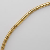 18K Yellow Gold La Ola 4.0mm Chain, Bayonet Clasp