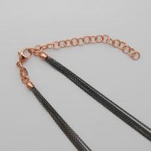 18K Rose Gold Black Rhodium Chain 5 Strand