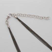 18K White Gold Black Rhodium Chain 5 Strand