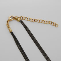 18K Yellow Gold Black Rhodium Chain 5 Strand