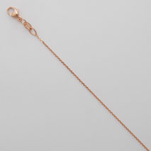 18K Rose Gold Diamond Cut Cable 0.8mm Chain