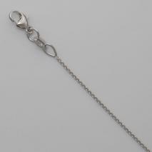 18K White Gold Round Cable 0.8mm Chain