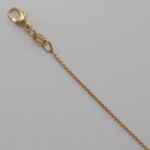 18K Yellow Gold Round Cable 0.8mm Chain
