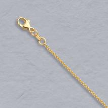 18K Yellow Gold Round Cable 1.3mm Chain