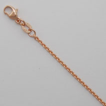 18K Rose Gold Round Cable 1.6mm Chain