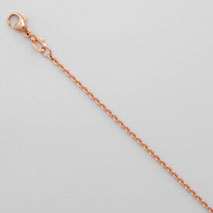 14K Rose Gold Necklace Extender Safety Chain 3 Curb Chain Lobster Clasp  1.8mm