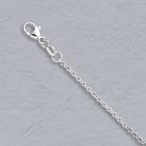 18K White Gold Round Cable 1.8mm Chain