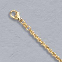 18K Yellow Gold Round Cable 3.0mm Chain