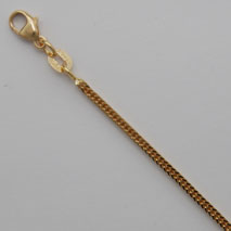18K Yellow Gold Square Foxtail 1.7mm Chain