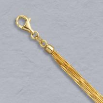 18K Yellow Gold Curb Chain 6 Strand