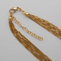 18K Yellow Gold Octava 058 10 Strand, 2' Extender Clasp