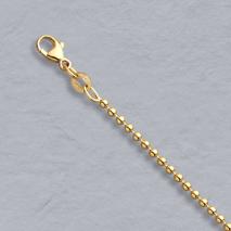 18K Yellow Gold Bead Chain 2.0mm