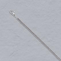 18K White Gold Handmade Textured Foxtail Chain 2.3mm