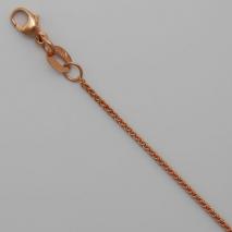 18K Rose Gold Round Wheat 0.9mm Chain