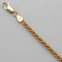 18K Yellow Gold Round Wheat 3.5mm Chain