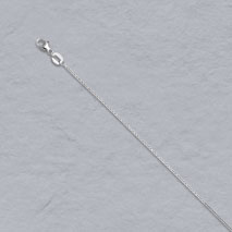 Platinum Round Cable Chain 0.9mm