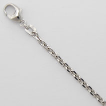 Platinum Diamond Cut Cable Chain 2.8mm