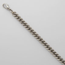 Platinum Rounded Curb Chain 6.2mm
