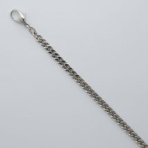 Platinum Diamond Cut Curb Chain 4.0mm