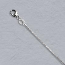 Platinum Round Wheat Chain 1.0mm