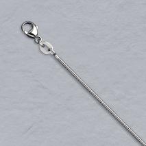 Platinum Round Snake Chain 1.2mm