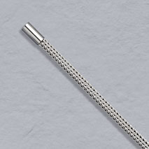 Platinum Foxtailmesh Chain 3.1mm, Bayonet Clasp