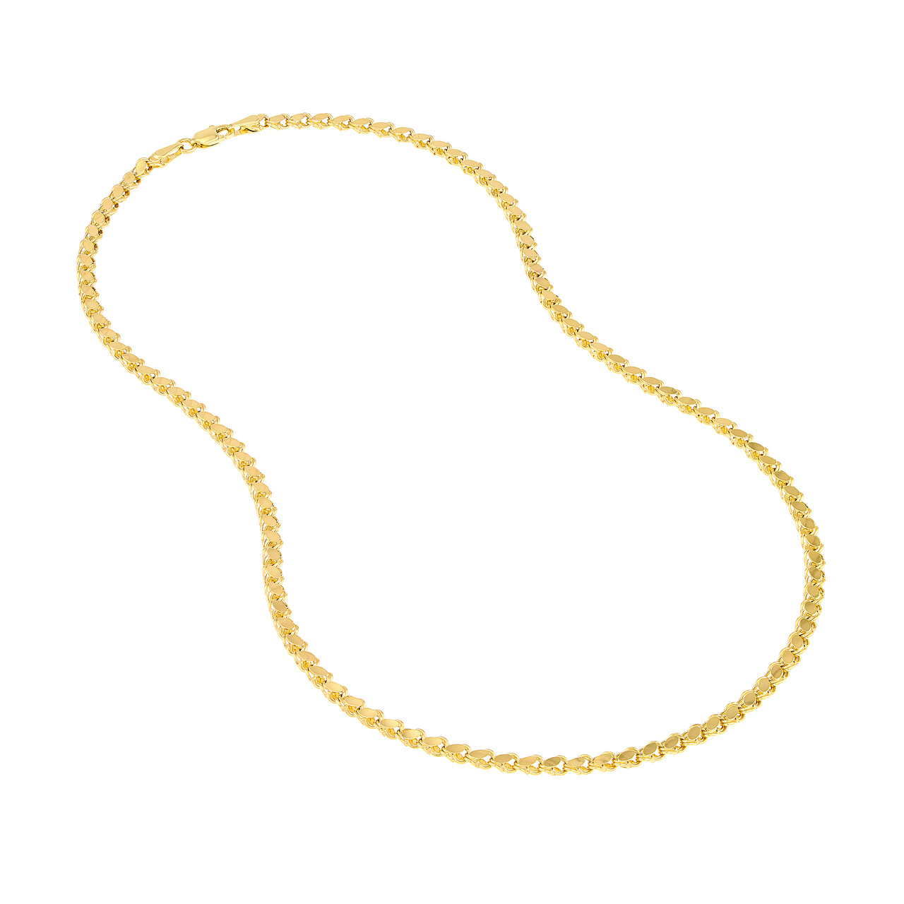 16-Inch 4mm Sequin Mirror Chain with Lobster Lock Unknown Friendly Weight 14K yellow gold - view 3