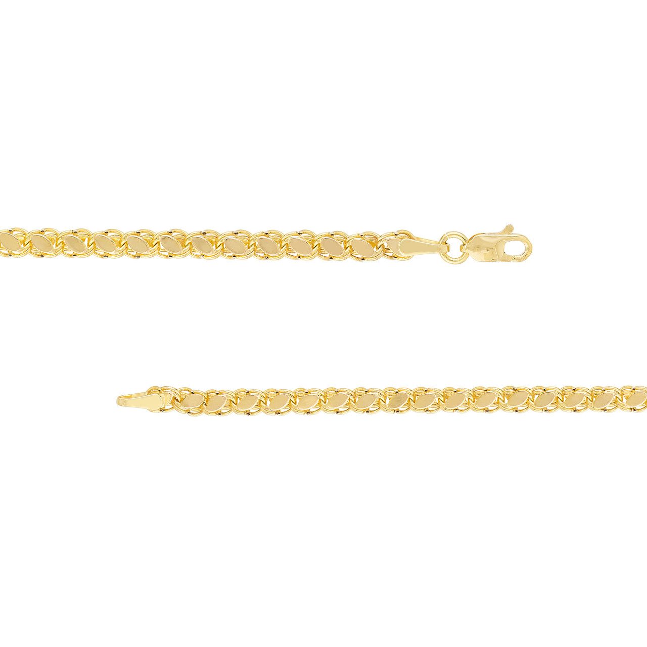 16-Inch 4mm Sequin Mirror Chain with Lobster Lock Unknown Friendly Weight 14K yellow gold - view 5
