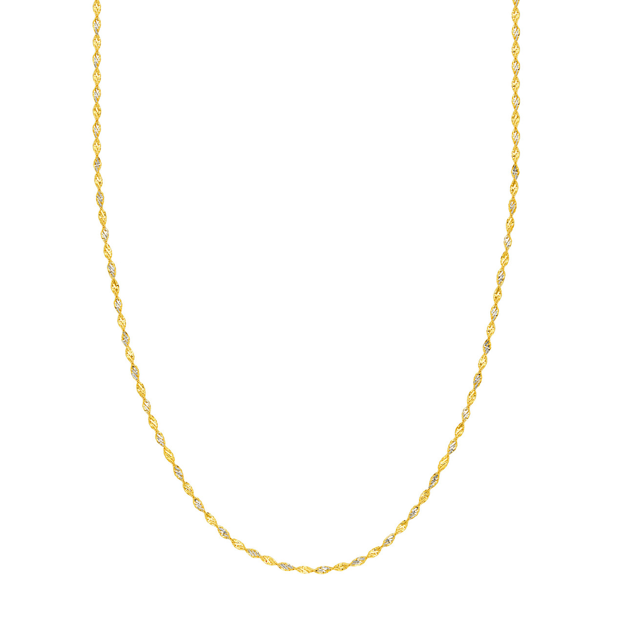 2.10mm Yellow/White Dorica Chain with Lobster Lock