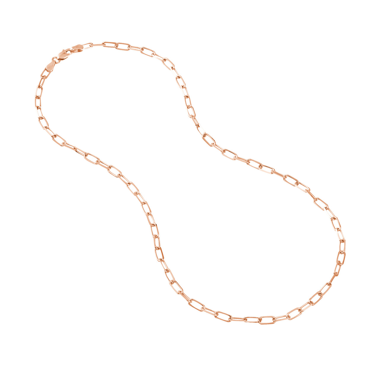 16-Inch 3.1mm Paper Clip Chain with Lobster Lock Unknown Friendly Weight Sterling Silver - view 19