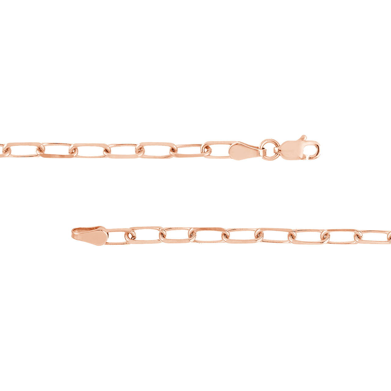 16-Inch 3.1mm Paper Clip Chain with Lobster Lock Unknown Friendly Weight Sterling Silver - view 11