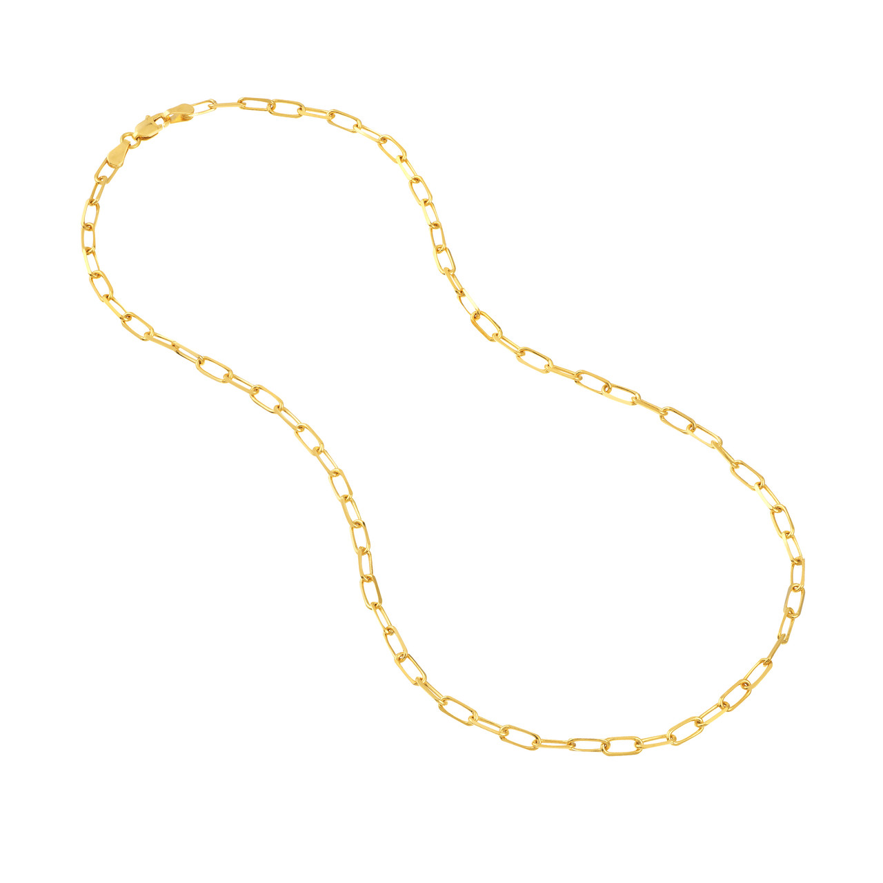 16-Inch 3.1mm Paper Clip Chain with Lobster Lock Unknown Friendly Weight Sterling Silver - view 13