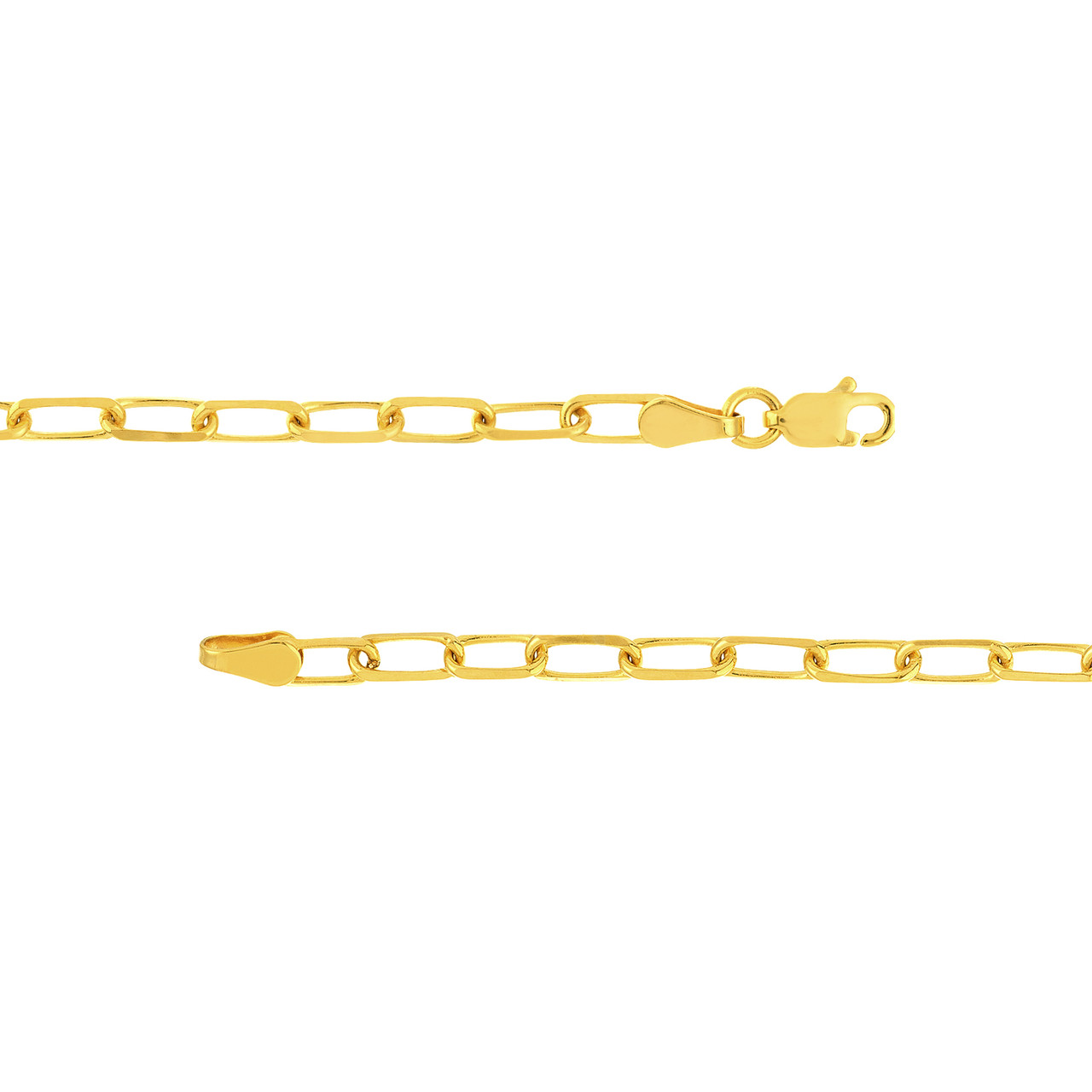16-Inch 3.1mm Paper Clip Chain with Lobster Lock Unknown Friendly Weight Sterling Silver - view 7
