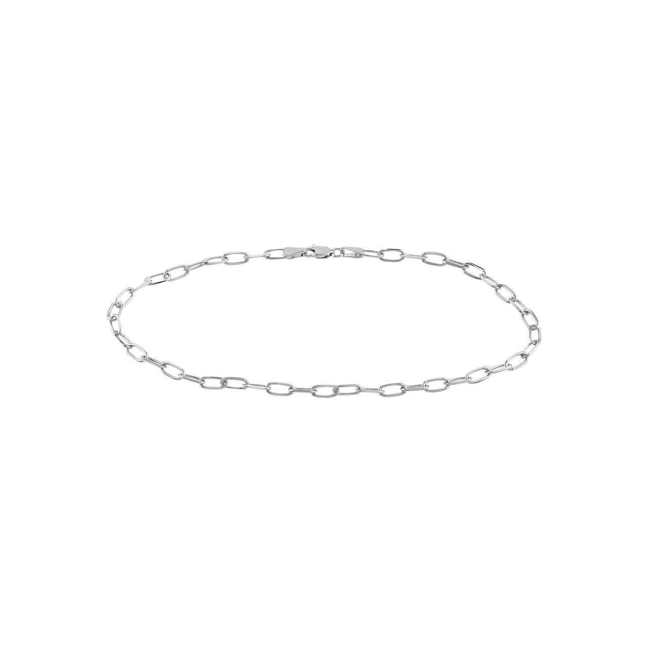 16-Inch 3.1mm Paper Clip Chain with Lobster Lock Unknown Friendly Weight Sterling Silver - view 9