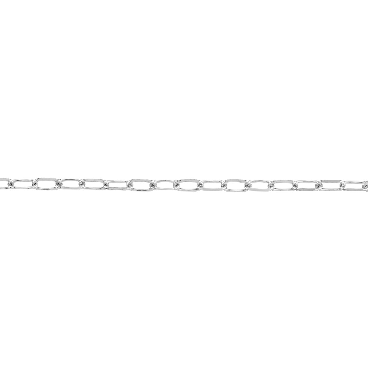16-Inch 3.1mm Paper Clip Chain with Lobster Lock Unknown Friendly Weight Sterling Silver - view 3