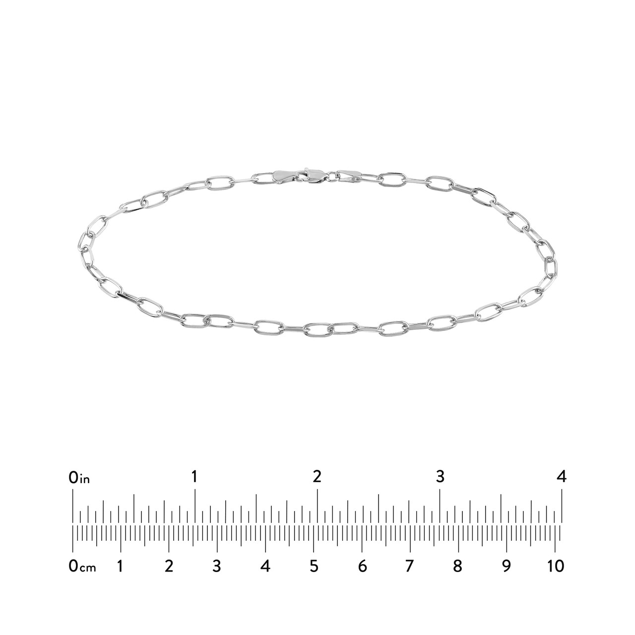 16-Inch 3.1mm Paper Clip Chain with Lobster Lock Unknown Friendly Weight Sterling Silver - view 4