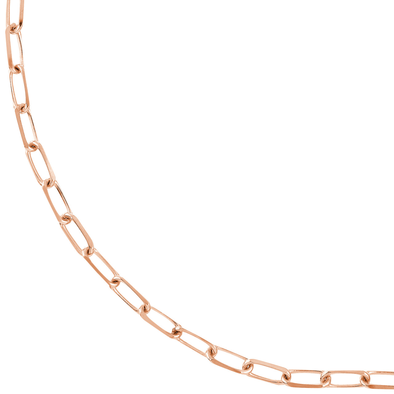 16-Inch 3.1mm Paper Clip Chain with Lobster Lock Unknown Friendly Weight Sterling Silver - view 17