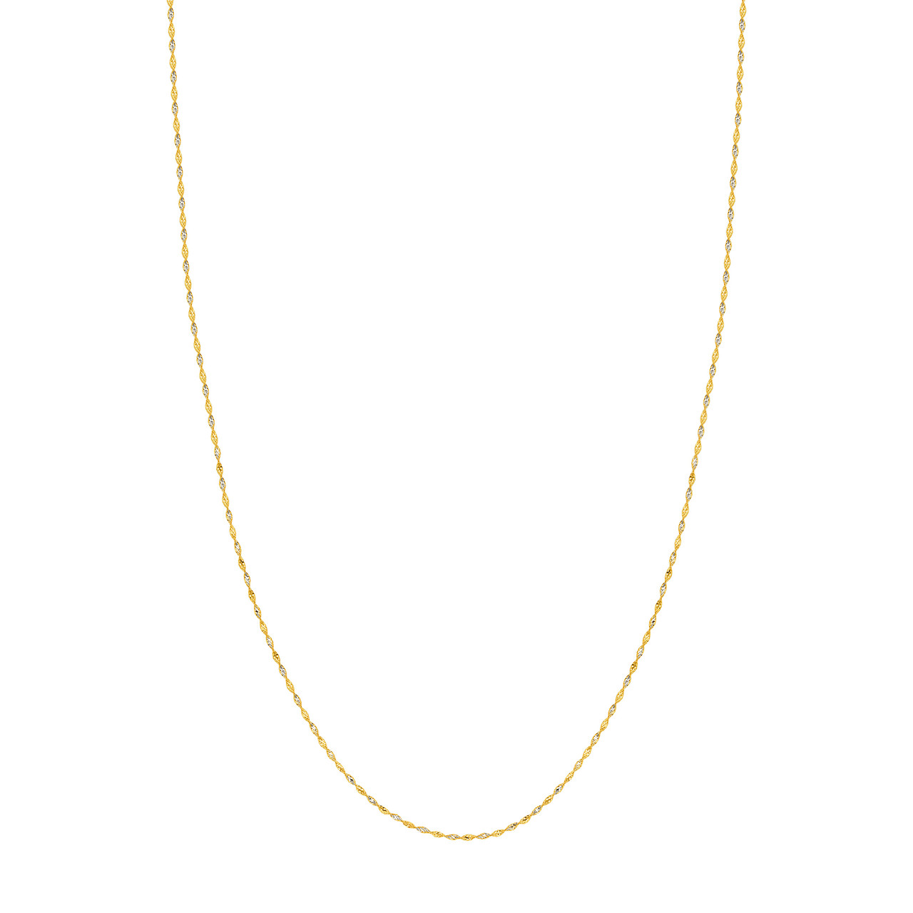 1.35mm Yellow/White Dorica Chain with Lobster Lock