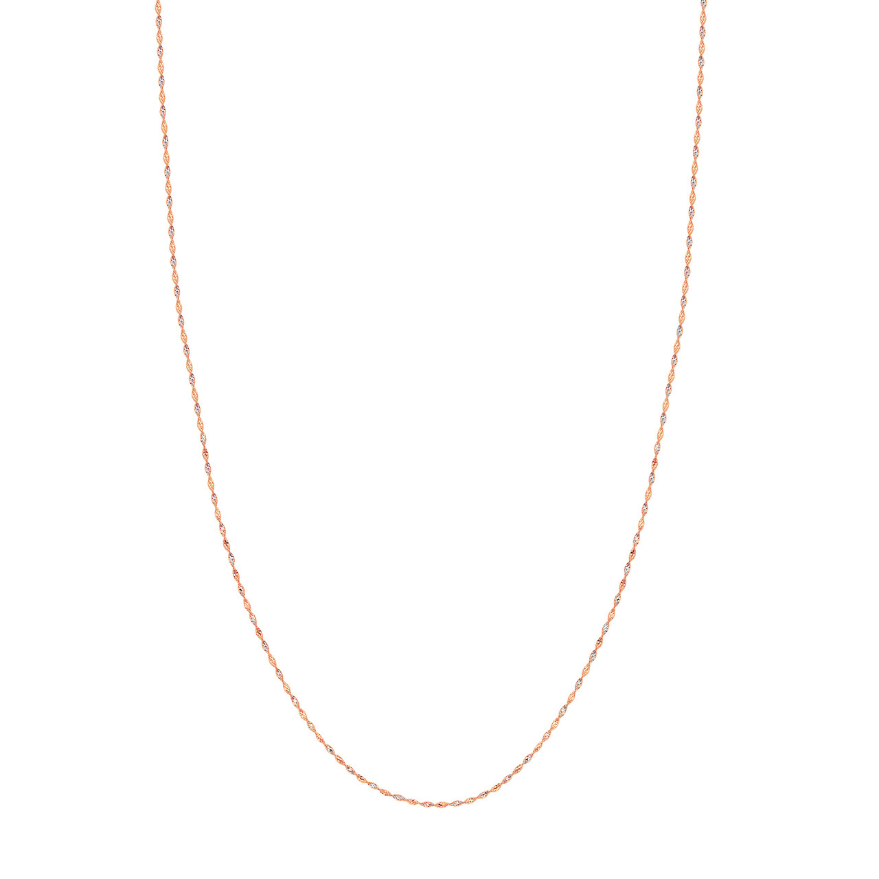 1.35mm Rose/White Dorica Chain with Lobster Lock