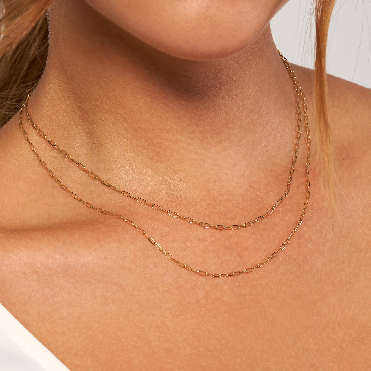 7.25-Inch 1.95mm D/C Paper Clip Chain with Lobster Lock Unknown Friendly Weight 14K yellow, white or rose gold - view 24