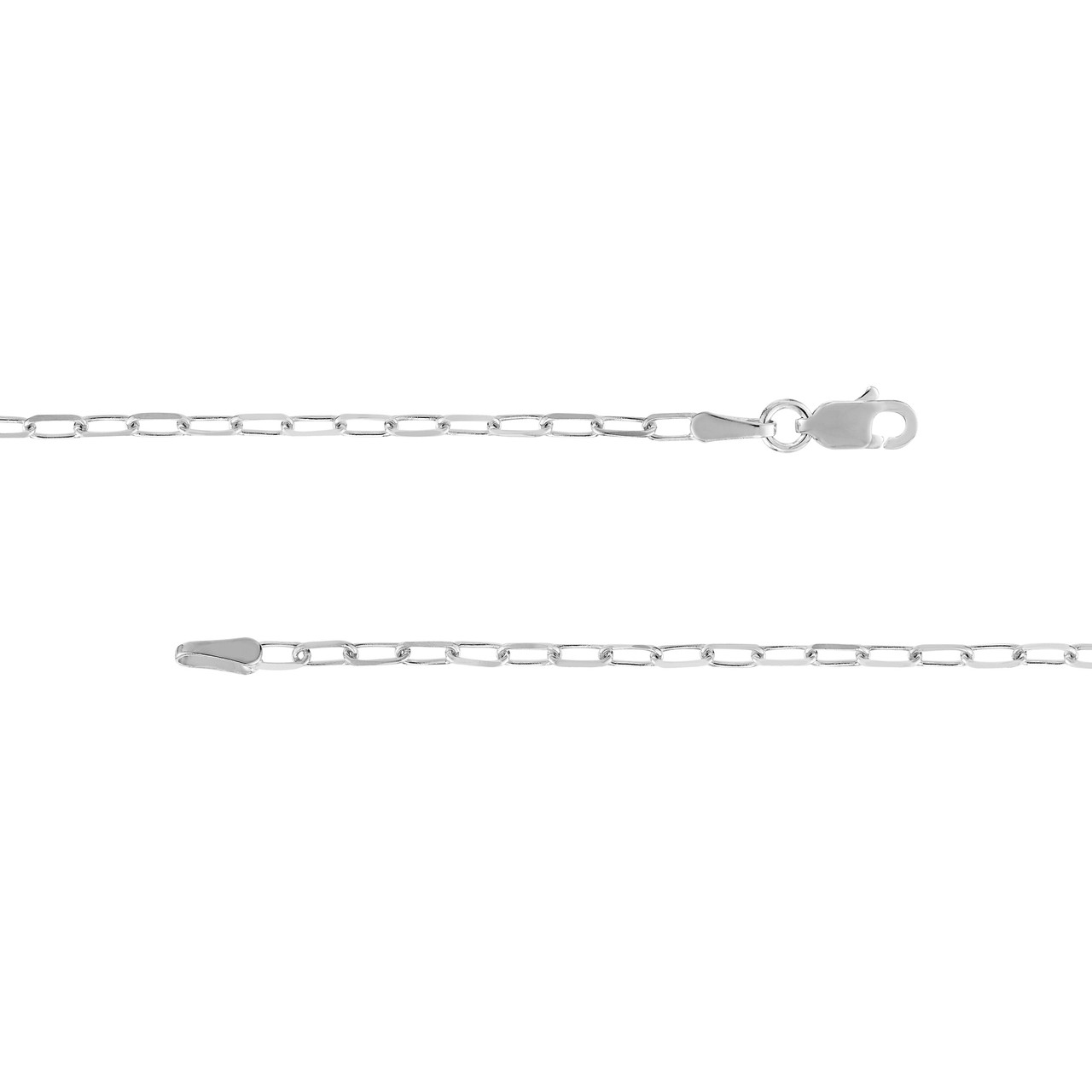 7.25-Inch 1.95mm D/C Paper Clip Chain with Lobster Lock Unknown Friendly Weight 14K yellow, white or rose gold - view 22