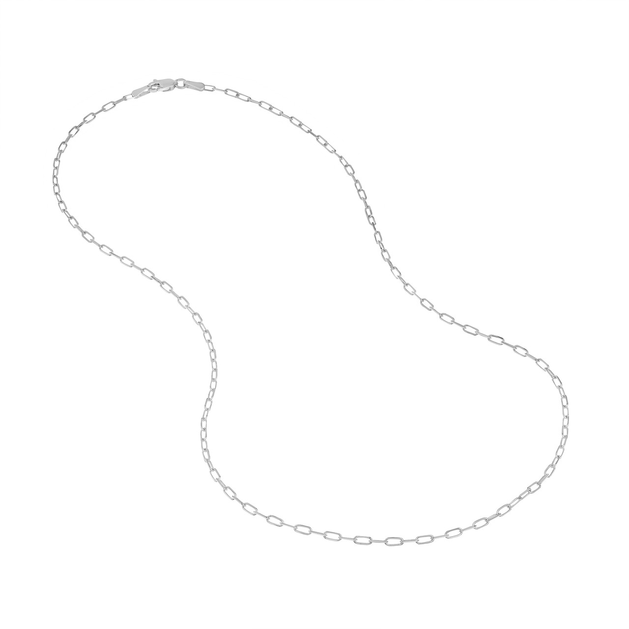7.25-Inch 1.95mm D/C Paper Clip Chain with Lobster Lock Unknown Friendly Weight 14K yellow, white or rose gold - view 26