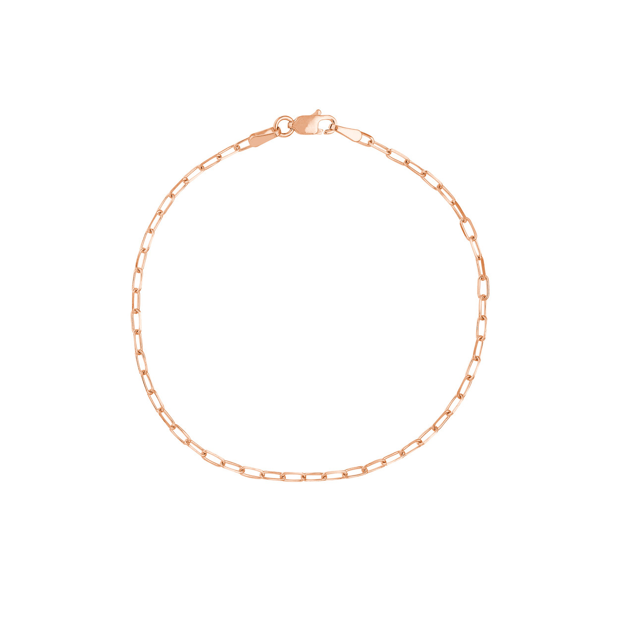7.25-Inch 1.95mm D/C Paper Clip Chain with Lobster Lock Unknown Friendly Weight 14K yellow, white or rose gold - view 18