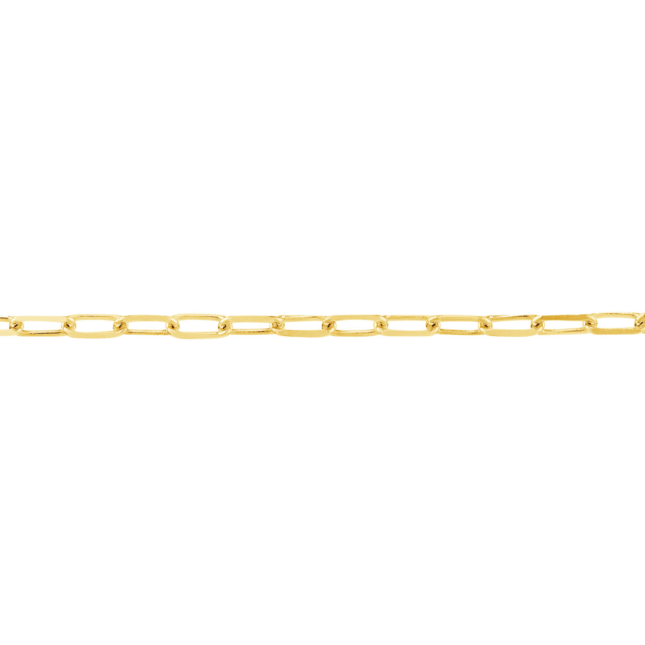 7.25-Inch 1.95mm D/C Paper Clip Chain with Lobster Lock Unknown Friendly Weight 14K yellow, white or rose gold - view 6