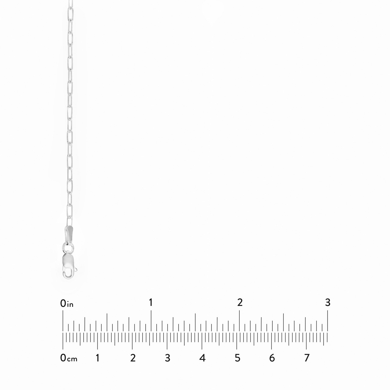 7.25-Inch 1.95mm D/C Paper Clip Chain with Lobster Lock Unknown Friendly Weight 14K yellow, white or rose gold - view 19